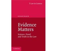 Evidence Matters by Susan University of Miami Haack Susan Haack (Auteur)