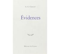 Évidences - - Georges-Emmanuel Clancier - Mercure de france - Livre