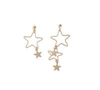 Évider Pentagram oreille Clip, pince oreille de personnalité asymétrique, bijoux de fête, pince oreille étoile exquise, cadeaux pour les épouses et les amis