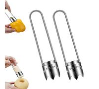 Évideur de fruits et légumes, evideur de poivrons rouges, évideur de fruits en acier inoxydable, éplucheur de pommes avec poignée ergonomique, ustensile de cuisine pour fruits et légumes (2)
