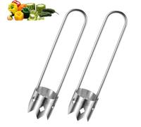 Évideur De Graines De Poivre, Vide-fruits En Acier Inoxydable, Outil Multifonction, Gadgets Utilitaires De Cuisine For Légumes Et Fruits, For Poivrons, Pommes, Poires(2pcs)