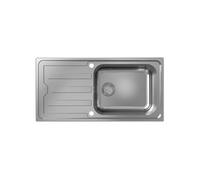 hansgrohe S44 Evier à encastrer 500, acier inoxydable, avec égouttoir, 1000x500mm, 43367800