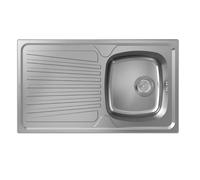 Evier 1 bac avec égouttoir HANSGROHE S21 inox