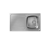 Hansgrohe Évier encastré S21 342, acier inoxydable, égouttoir, 860x500 mm, vidage manuel, 43372800