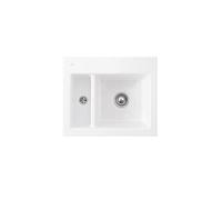 Evier 1 cuve et demi VILLEROY ET BOCH Subway 60 XM 62 x 51 cm sans egouttoir Blanc CeramicPlus avec vidage manuel
