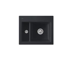 Evier 1 cuve et demi VILLEROY ET BOCH Subway 60 XM 62 x 51 cm sans egouttoir Graphite CeramicPlus