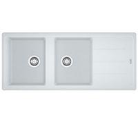 Evier 2 bacs à encastrer série BASIS - Couleur : BLANC