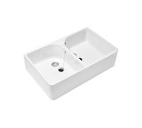 Evier 2 bacs blanc VILLEROY ET BOCH O Novo 22 x 79,5 x 51 cm avec trop-plein