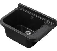 Évier 50x34x21cm Noir Lavabo Bac À Laver