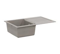vidaXL Évier Gris 780 x 500 mm 80% Quartz et 20% Résine