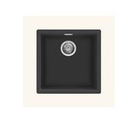 Evier à encaster ou sous-plan QUADRA en granit noir 1 bac 56 cm VZP45N