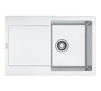 Evier à encastrer 1 bac FRANKE Maris Fragranit avec vidage manuel 78 x 50 cm Blanc artic 1 G