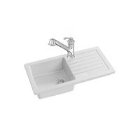 Evier à encastrer 1 bac Gaspard + robinet cuisine Fairfaix avec douchette