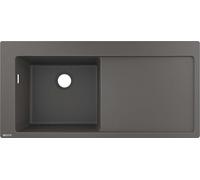 Evier à encastrer 1 bac HANSGROHE S51 450 égouttoir à droite sans vidage gris pierre
