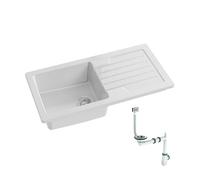 Evier à encastrer 1 bac JACOB DELAFON Gaspard avec système de vidage