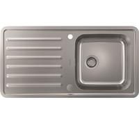 Evier à encastrer 1 bac S41 400 égouttoir à gauche avec vidage auto inox