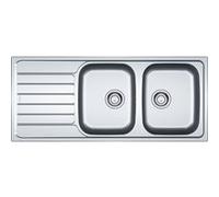 Franke Évier à encastrer 006464 - 80 cm inox avec siphon - Inox Dekor G