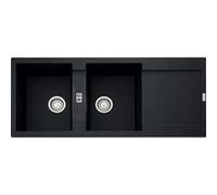 Évier de synthèse Maris Fragranit - à encastrer - 2 cuves + égouttoir - coloris onyx - MRG621 FRANKE