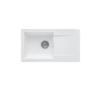 Evier a encastrer EINNA, en SMC BLANC UNI - 17, 1 bac, dim. 78 * 43,5 cm, vidage manuel
