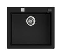 Évier - TEKA - Forsquare - Tegranite - 50x40 cm - Vidage automatique - Noir