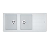 Evier à encastrer Franke 116x50cm platinum - 032517 - 2 bacs - Manuel - Gris