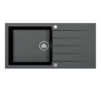 Evier à encastrer - Granit - Noir - 1 grand bac - 100 x 50 cm - CADIT - STRADOUR