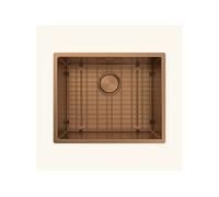 Evier à encastrer inox cuivre MAYA 1 bac 540x440 - Grille évier incluse