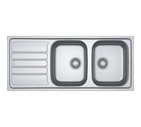 Évier à encastrer inox dekor 2 cuve 1 égouttoir 1160 x 500 mm FLN 621 FRANKE