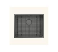Evier à encastrer inox noir métallisé MAYA 1 bac 540x440 - Grille évier incluse