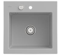 Villeroy und Boch Subway 50 S évier encastrable 331502SM avec garniture de vidage , commande excentrique, 525 x 510 mm, vapeur CeramicPlus