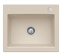 Villeroy und Boch Subway 60 S évier à encastrer 330902AM avec garniture de vidage , commande excentrique, 600 x 510 mm, amande CeramicPlus