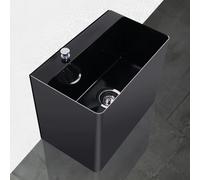 Évier à franges en acier inoxydable, bac à linge commercial avec bouton de vidange, évier incliné pour salle de lavage, cave, magasin - Évier utilitaire durable et fonctionnel