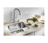 Évier à intégrer sous plan BLANCO SUPRA 400-U INOX - 1 bac - Vidage 90mm - Finition brossée