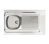 Évier à poser - MODERNA - Lavelli inox 18/10 - 1 cuve - 1 égouttoir - 1000x600mm