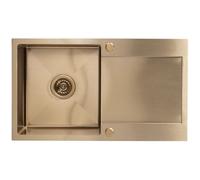 Laveo Marmara évier en acier inoxydable 76x44 cm doré SAM_G11T