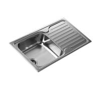Evier à une cuve en acier inoxydable - TEKA SF 10119013 - Valve de panier 3 1/2' - Pose à encastrer