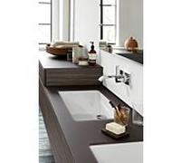 Évier Alape Ub. R800 à encastrer sous plan, référence 2251700000, dimensions : 703 x 360 mm, blanc, sans trou de robinetterie, avec trop-plein.