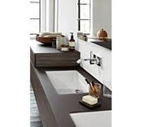 Évier Alape Ub. R800 à encastrer sous plan, référence 2251700000, dimensions : 703 x 360 mm, blanc, sans trou de robinetterie, avec trop-plein.