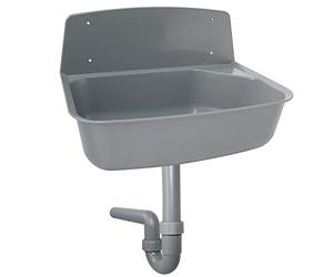 Évier avec siphon en polypropylène DN50 - Gris - 100% plastique recyclé