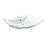 Évier Bassin moderne - Luxueuse vasque céramique rectangulaire avec trop plein - Lavabo de salle de bain à vasque@9714681@