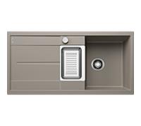 Évier Blanco METRA 6 S 517354 100x50cm, PuraDur tartufo, réversible, avec vidage, télécommande/accessoires