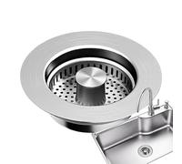 Évier Bounce Core Drain Strainer, protecteur de drainage en acier inoxydable, anti-clogging Hair Catcher, Food Collector for Kitchens and Bathrooms, Effective Sink Solution, 4,53 x 4,53 x 1,97 in
