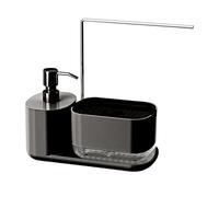 Évier Caddy Organisateur - Rack de rangement en acier inoxydable à l'épreuve de la rouille, porte-éponge à vaisselle, organisateur de savon et de pinceau, organisateurs de comptoirs à économie d'espac