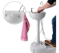 Evier Camping Portable Robinet Lavabo Reservoir Eau 17L Hygiene Caravane Voyage