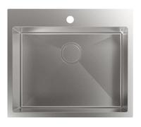 Évier - CATA - CBS-1 54-40 R10 - 51x59 cm - Acier inox AISI 304 - 1 bac encastrable