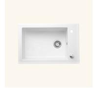 Évier céramique blanc GASPARD 1 bac 760x500 mm