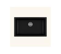 Evier Céramique noir 1 bac encastrable 760x460 mm sans égouttoir