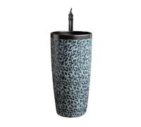 Évier colonne moderne rétro en céramique pour balcon, lavabo et évier de cuisine pour la maison, les toilettes et la salle de bain, design élégant pour n'importe quel espace