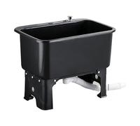 Évier Commercial For Balais À Franges, Bassin De Nettoyage De Sols En Plastique, Évier Noir Sur Pied, Adapté Aux Restaurants, Bureaux, Espaces Commerciaux(Black,L)