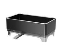 Évier compact pour salle de bain et cuisine en acier inoxydable avec un drain rotatif et un organisateur de comptoir de cuisine en éponge